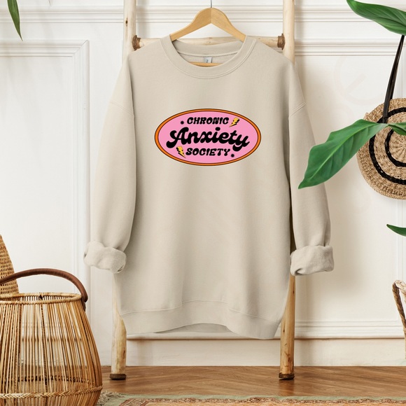 Chronic Anxiety Society Crewneck Sweatshirt - Picture 6 of 10